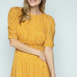 Puff Sleeve Floral Dress